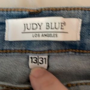 Judy Blue size 13 floral print destressed